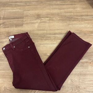 Paige Burgundy Skinny Jeans
